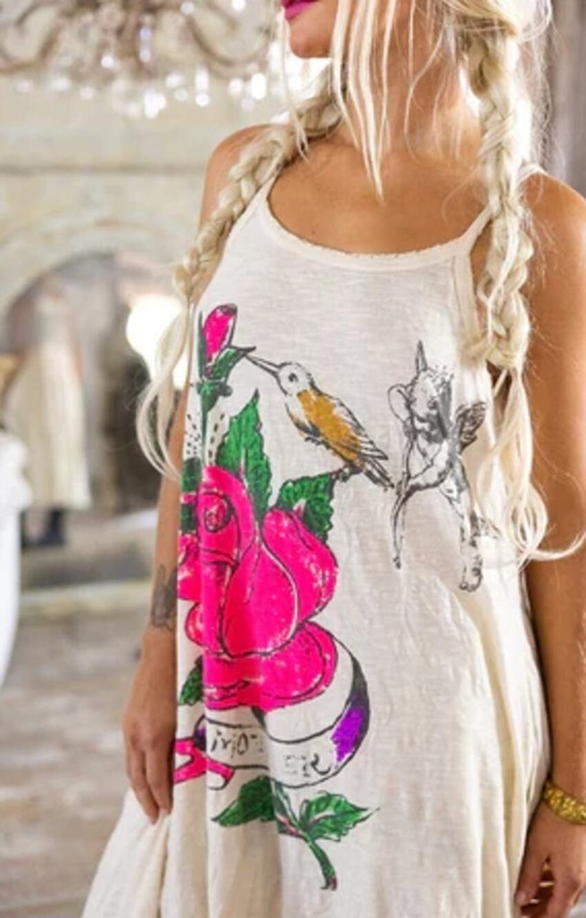 Magnolia Pearl Abbeyrosa Lana Tank Dress Moonlight Graphic Print One Size